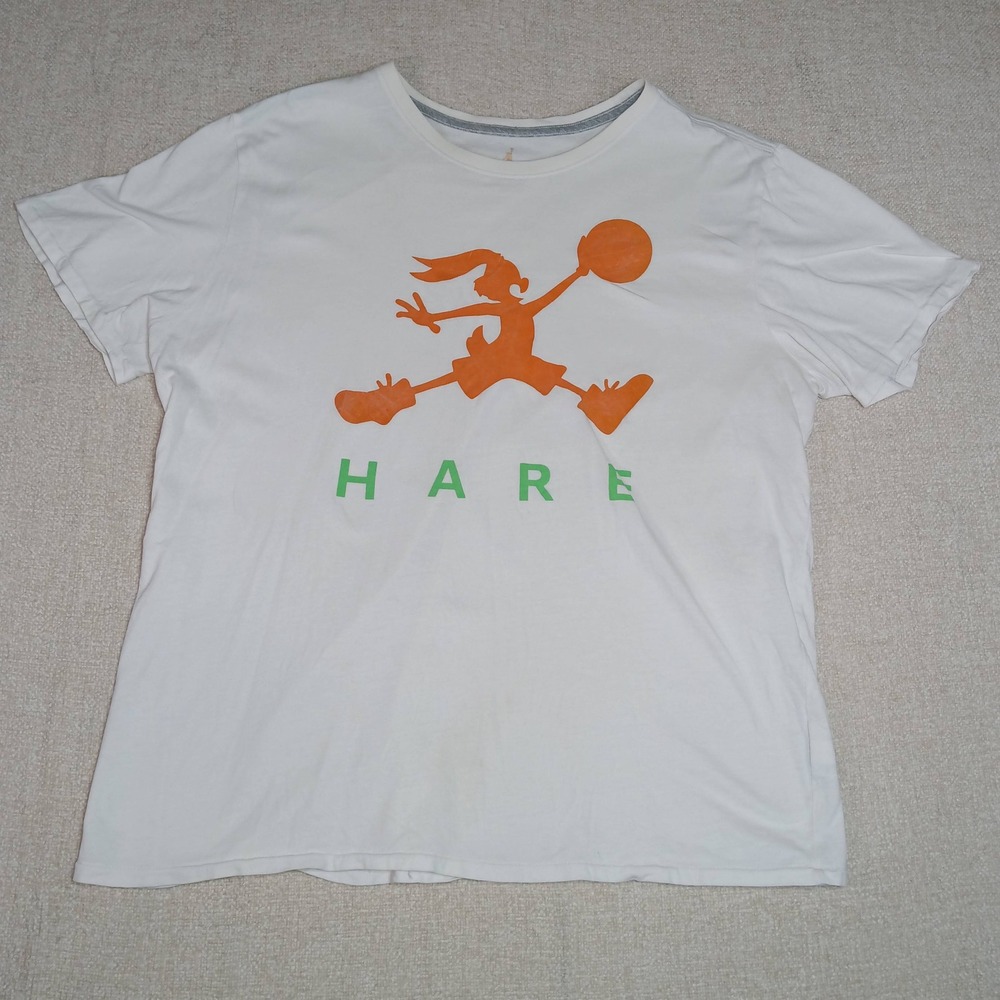 Air Jordan Hare Jordan Graphic T-Shirt Mens XL White 716422 Bugs Bunny Jumpman